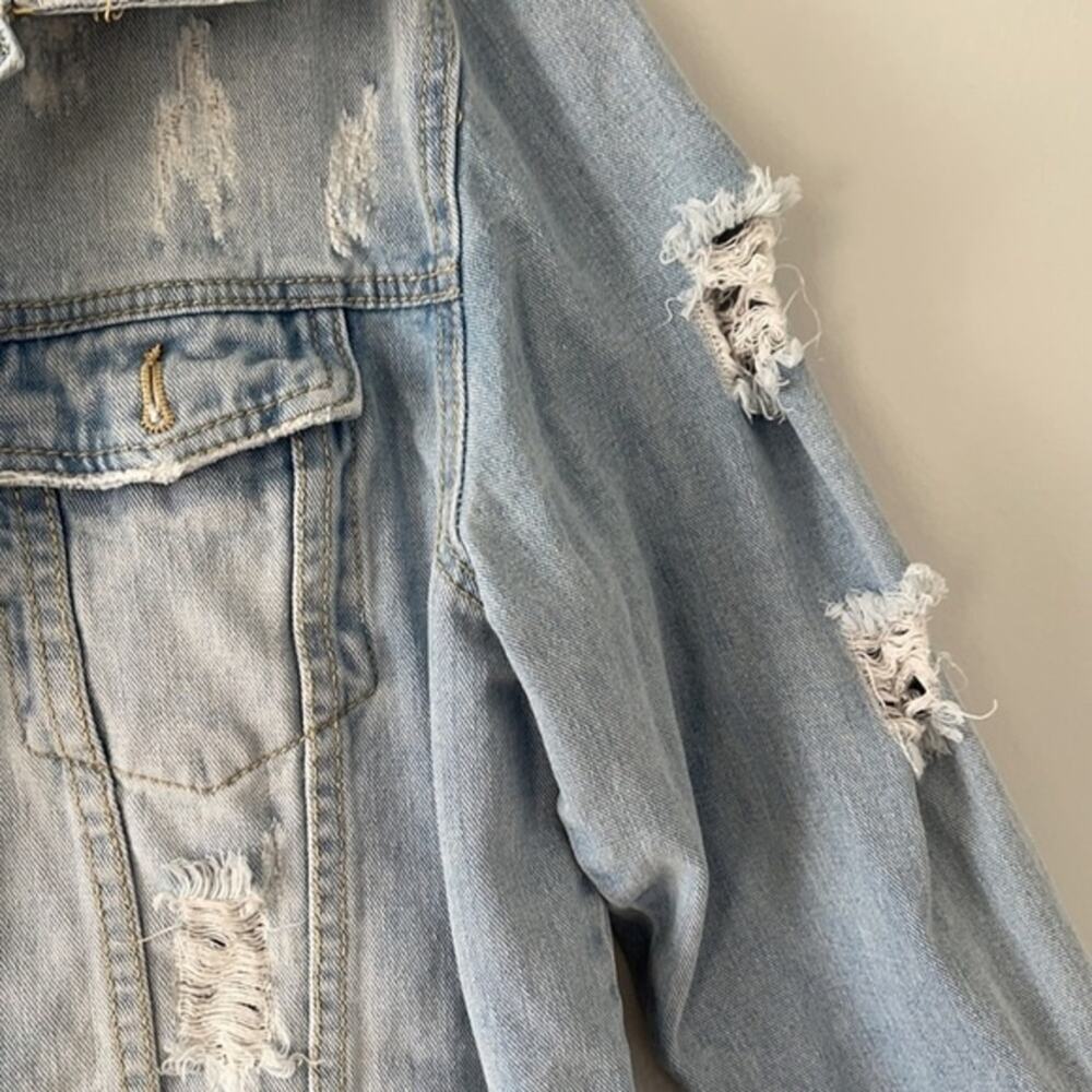 Fashion Tour Denim Jacket in Light/Medium Wash American Bazi - Picture 5 of 13